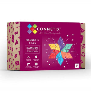 Connetix Tiles - Rainbow Geometry Pack 30 pc-Panda Kids and Baby