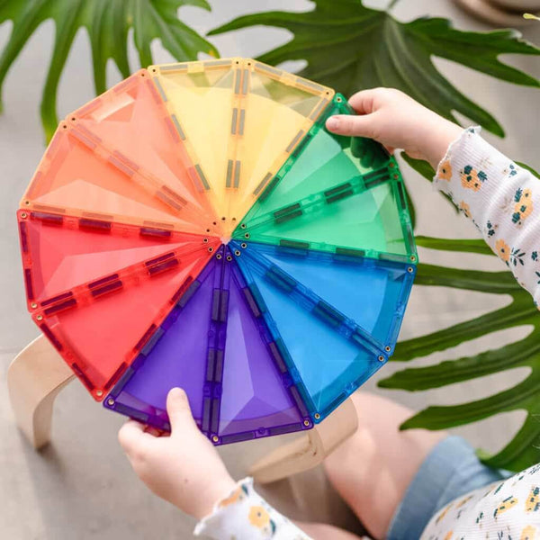 Connetix Tiles - Rainbow Geometry Pack 30 pc-Panda Kids and Baby