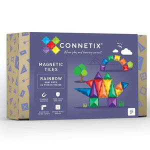 Connetix Tiles - Rainbow Mini Pack 24 pc-Panda Kids and Baby