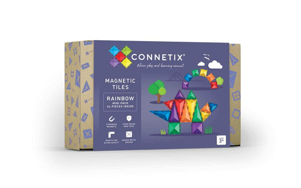 Connetix Tiles - Rainbow Mini Pack 24 pc-Panda Kids and Baby