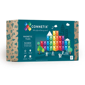 Connetix Tiles - Rainbow Rectangle Pack 18 pc-Panda Kids and Baby