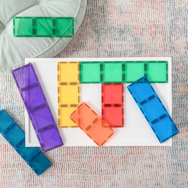 Connetix Tiles - Rainbow Rectangle Pack 18 pc-Panda Kids and Baby