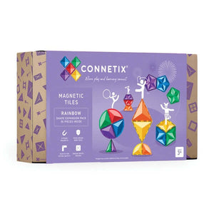 Connetix Tiles - Rainbow Shape Expansion Pack 36 pc-Panda Kids and Baby