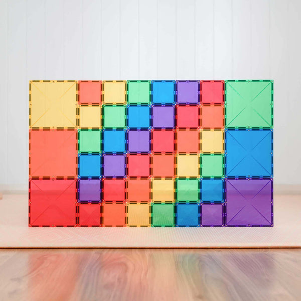 Connetix Tiles - Rainbow Square Pack 42 pc-Panda Kids and Baby
