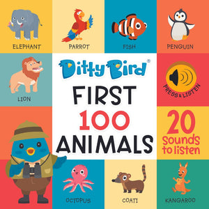 Ditty Bird - First 100 Animals-Panda Kids and Baby