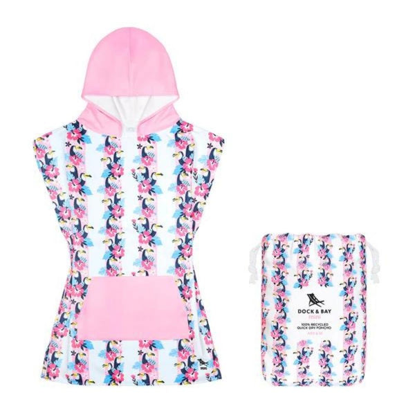 Dock & Bay - Kids Poncho - Quick Dry Hooded Towel - Toucan Tango-Panda Kids and Baby