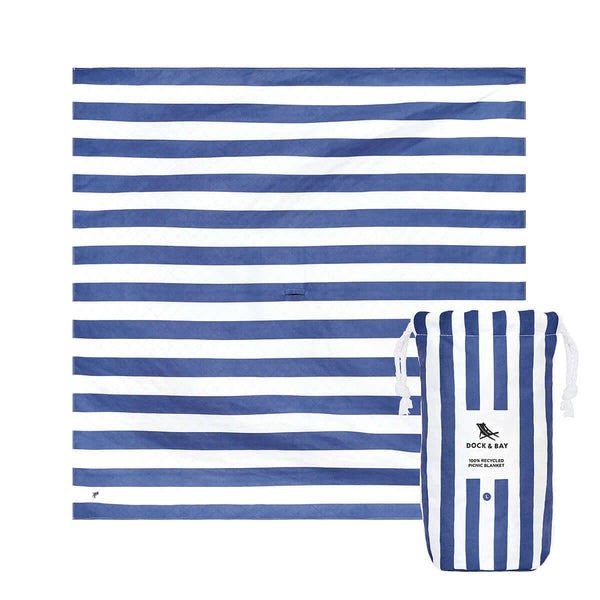 Dock & Bay: Picnic Blanket Large - Whitsunday Blue-Panda Kids and Baby
