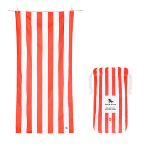 Dock & Bay: Quick Dry Beach Towel Cabana Collection - Waikiki Coral-Panda Kids and Baby