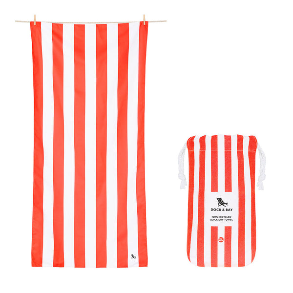Dock & Bay: Quick Dry Beach Towel Cabana Collection - Waikiki Coral-Panda Kids and Baby