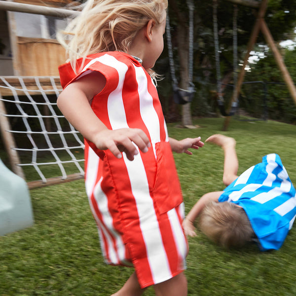 Dock & Bay: Quick Dry Hooded Towel Poncho Mini Cabana Collection - Waikiki Coral-Panda Kids and Baby