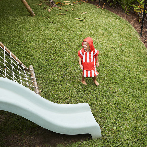 Dock & Bay: Quick Dry Hooded Towel Poncho Mini Cabana Collection - Waikiki Coral-Panda Kids and Baby