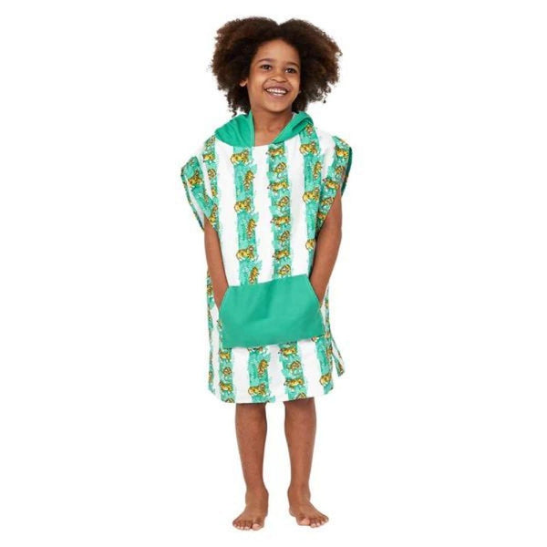 Dock & Bay - Kids Poncho - Quick Dry Hooded Towel - Easy Tiger