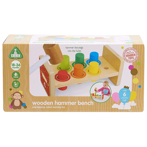Early Learning Centre - Wooden Hammer Bench-Panda Kids and Baby