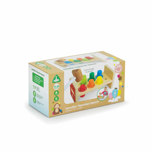 Early Learning Centre - Wooden Hammer Bench-Panda Kids and Baby