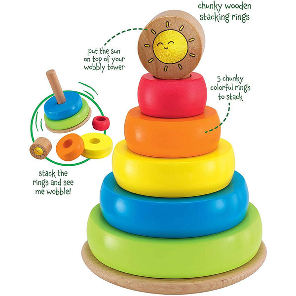Early Learning Centre - Wooden Stacking Ring-Panda Kids and Baby