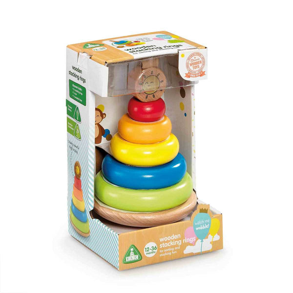 Early Learning Centre - Wooden Stacking Ring-Panda Kids and Baby