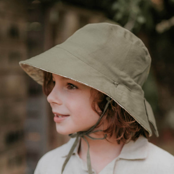 Bedhead Hats - 'Explorer' Kids Reversible Classic Bucket Hat - Mallee & Moss-Panda Kids and Baby