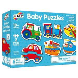 Galt - Baby Puzzles - Transport - 2pcs-Panda Kids and Baby
