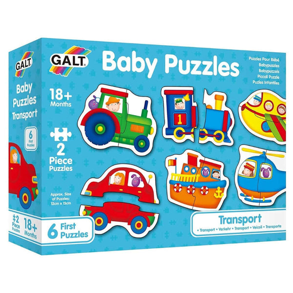 Galt - Baby Puzzles - Transport - 2pcs-Panda Kids and Baby