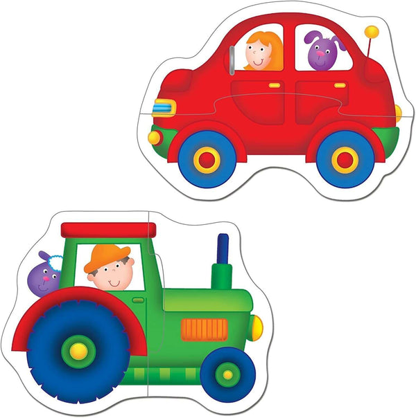 Galt - Baby Puzzles - Transport - 2pcs-Panda Kids and Baby