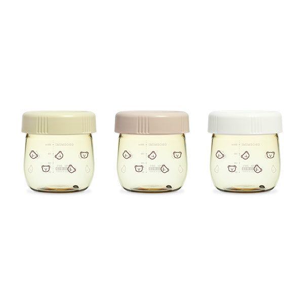Grosmimi - Bear Edition - PPSU Baby Food Jar Set of 3-Panda Kids and Baby