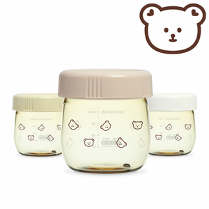 Grosmimi - Bear Edition - PPSU Baby Food Jar Set of 3-Panda Kids and Baby