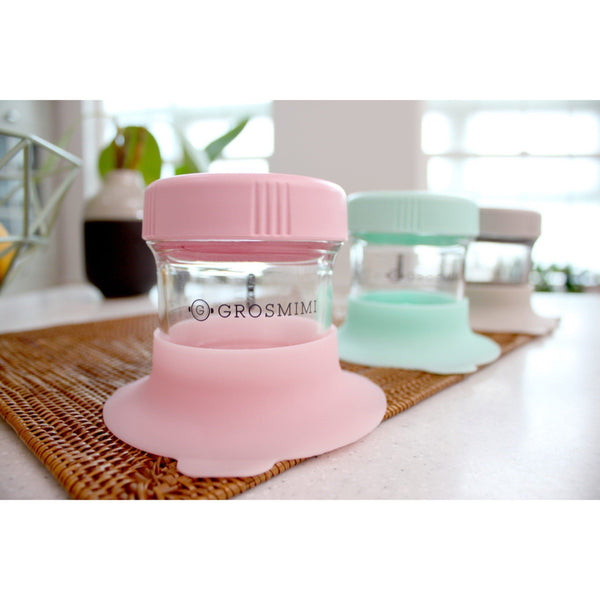 Grosmimi - Silicone Suction Plate for Food Jar and Food Tray-Panda Kids and Baby