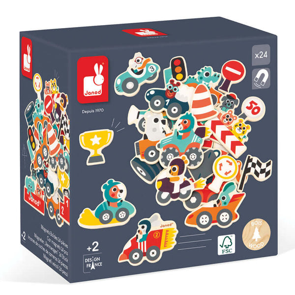 Janod - Car Magnets-Panda Kids and Baby