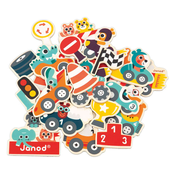 Janod - Car Magnets-Panda Kids and Baby