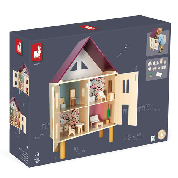 Janod - Dolls House-Panda Kids and Baby