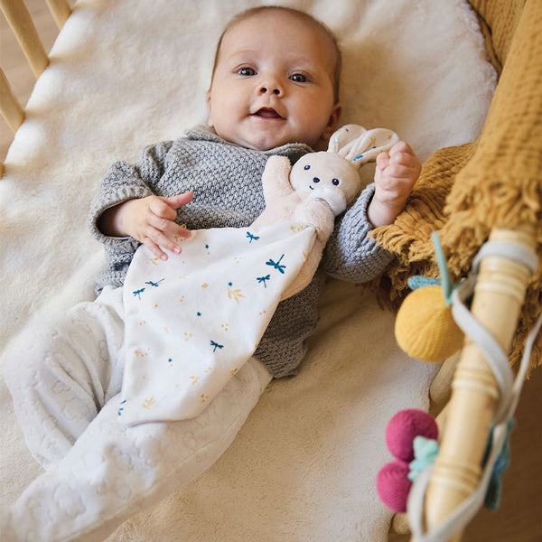 Kaloo - Carre Doudou Rabbit White Delicate-Panda Kids and Baby