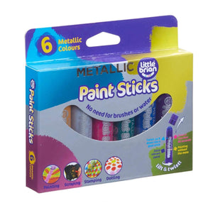 Little Brian - Paint Sticks - Metallic 6 pk-Panda Kids and Baby