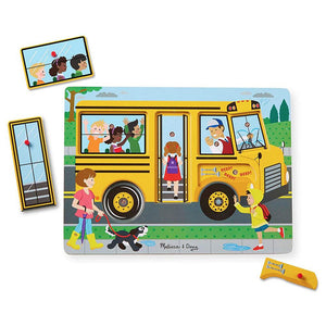 Melissa & Doug - The Wheels on the Bus Song Puzzle - 6pcs Early Learning Games Melissa & Doug 