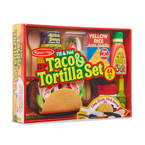 Melissa & Doug - Fill & Fold Taco & Tortilla Set-Panda Kids and Baby