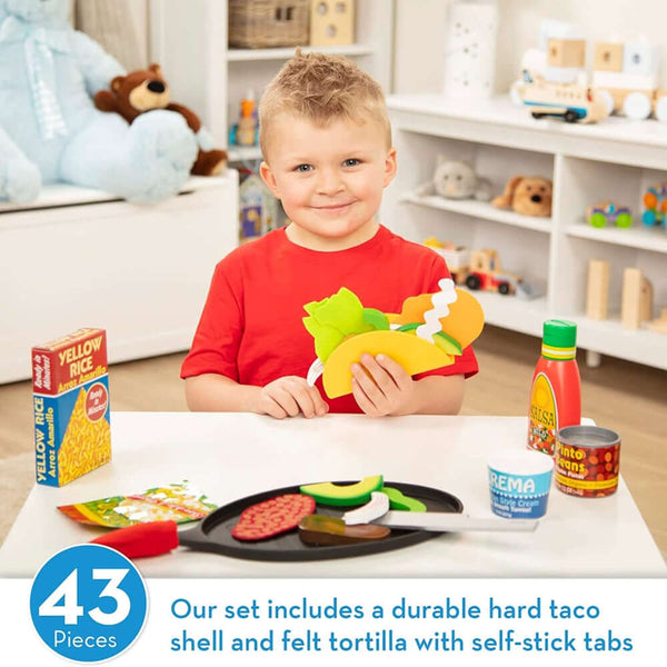Melissa & Doug - Fill & Fold Taco & Tortilla Set-Panda Kids and Baby