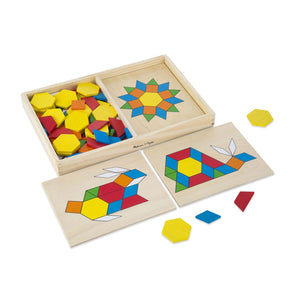 Melissa & Doug - Pattern Blocks And Boards-Panda Kids and Baby