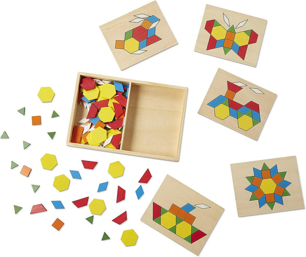 Melissa & Doug - Pattern Blocks And Boards-Panda Kids and Baby