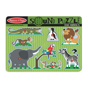 Melissa & Doug - Zoo Animals Sound Puzzle - 8pcs Early Learning Games Melissa & Doug 