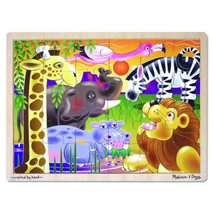 Melissa & Doug - African Plains Wooden Puzzle - 24pcs Early Learning Games Melissa & Doug 