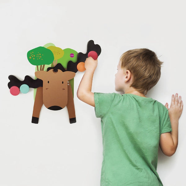 Oribel - Vertiplay™ Wall Toys Goofy Moose-Panda Kids and Baby