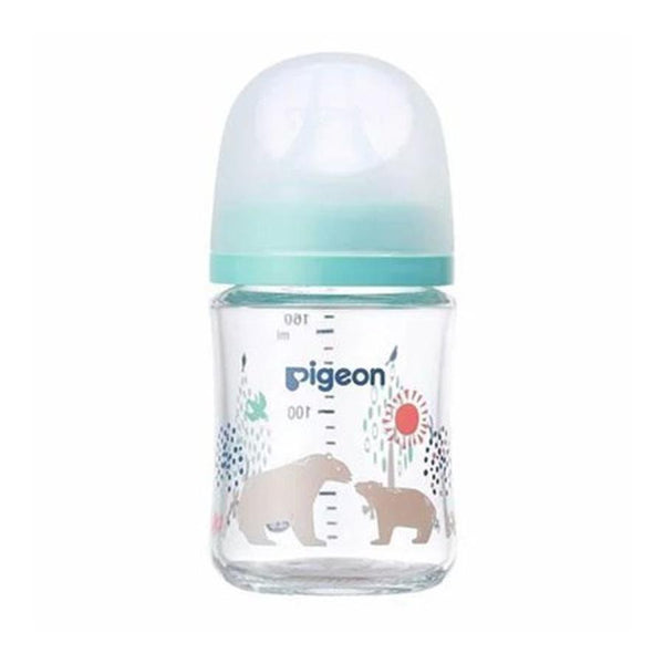 Pigeon - Breast Milk Feeling Heat-Resistant Glass Bottle - 160ml - Bear-Panda Kids and Baby