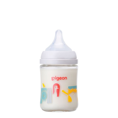 Pigeon - Breast Milk Feeling Heat-Resistant Glass Bottle - 160ml - Zoo-Panda Kids and Baby