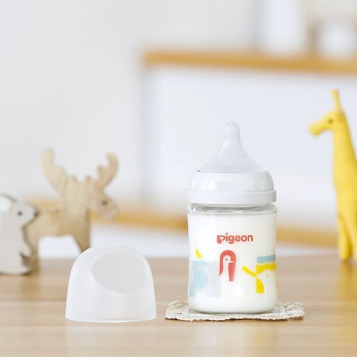 Pigeon - Breast Milk Feeling Heat-Resistant Glass Bottle - 160ml - Zoo-Panda Kids and Baby