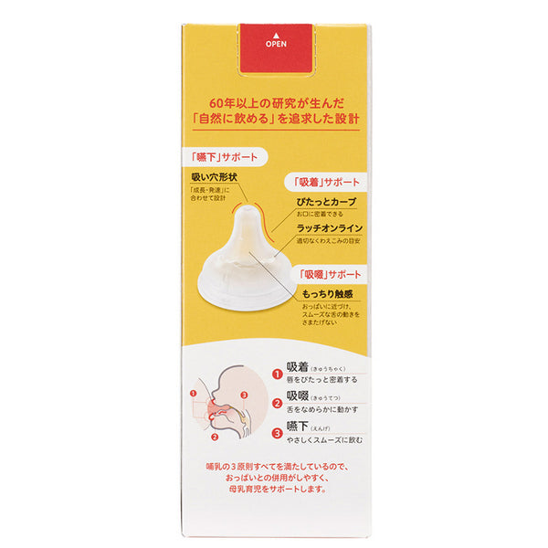 Pigeon - Breast Milk Feeling Heat-Resistant Glass Bottle - 240ml-Panda Kids and Baby