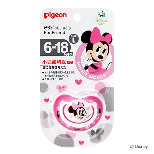 Pigeon - FunFriends Minnie Mouse Baby Pacifier for 6-18months/Size L-Panda Kids and Baby