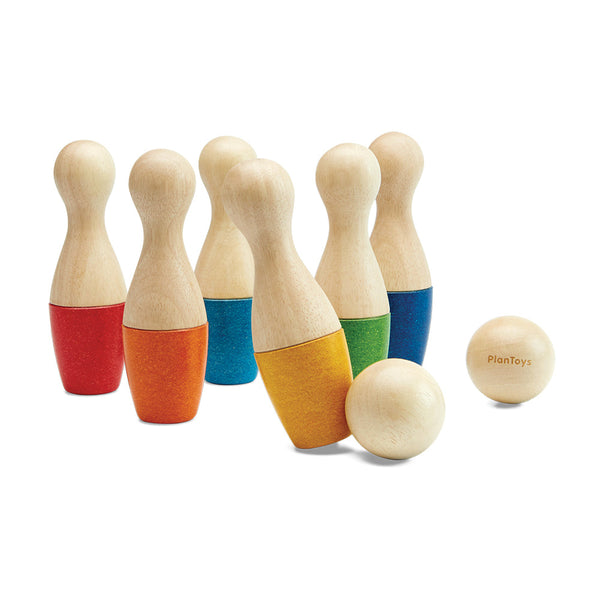 PlanToys - Bowling Set-Panda Kids and Baby