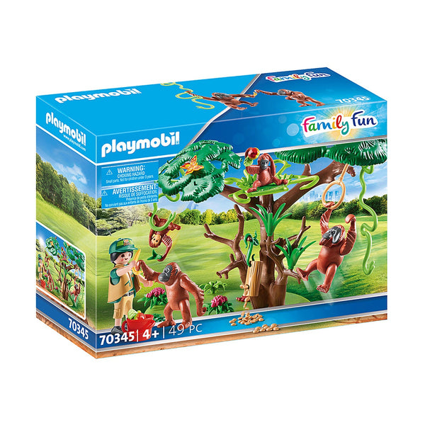 Playmobil - Orangutans with Tree-Panda Kids and Baby