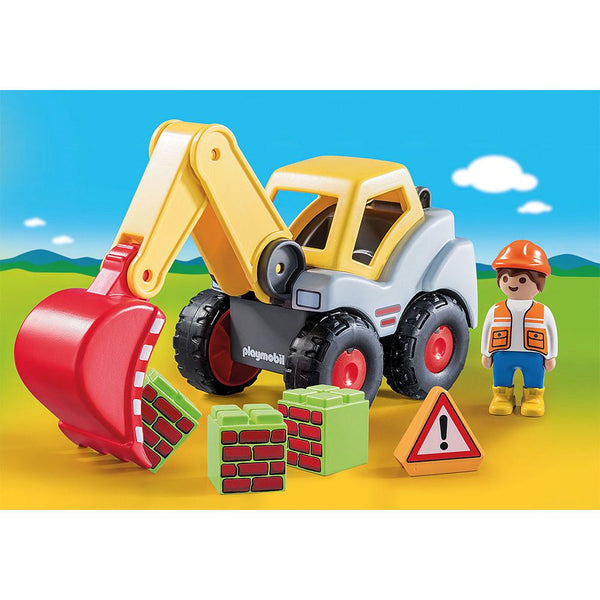 Playmobil - 1.2.3 Shovel Excavator - PMB70125 Building Toys Playmobil 