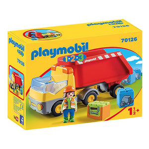 Playmobil - 1.2.3 Dump Truck - PMB70126-Panda Kids and Baby