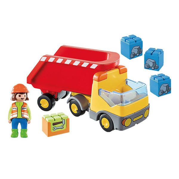 Playmobil - 1.2.3 Dump Truck - PMB70126-Panda Kids and Baby
